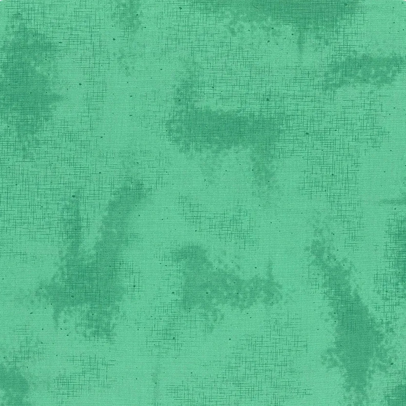 Textured fabric with abstract pattern in shades of teal and green.