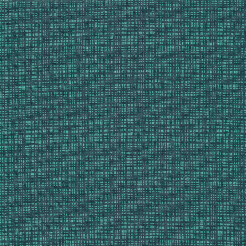 Deep teal fabric with tonal textured cross hatching