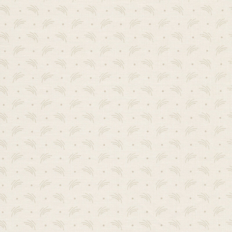 Tonal cream fabric with cream ditsy swirls and polka dots