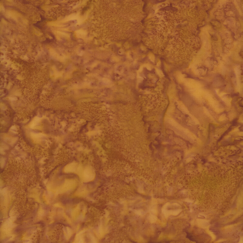 Scan of mottled warm light brown and tan batik fabric