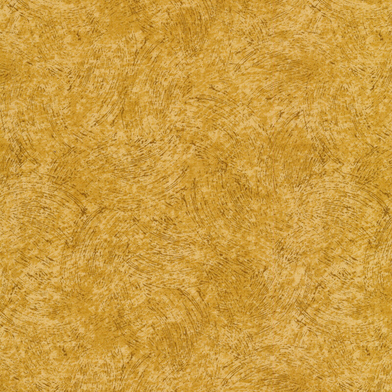 ochre fabric featuring tonal brushstroke texturing