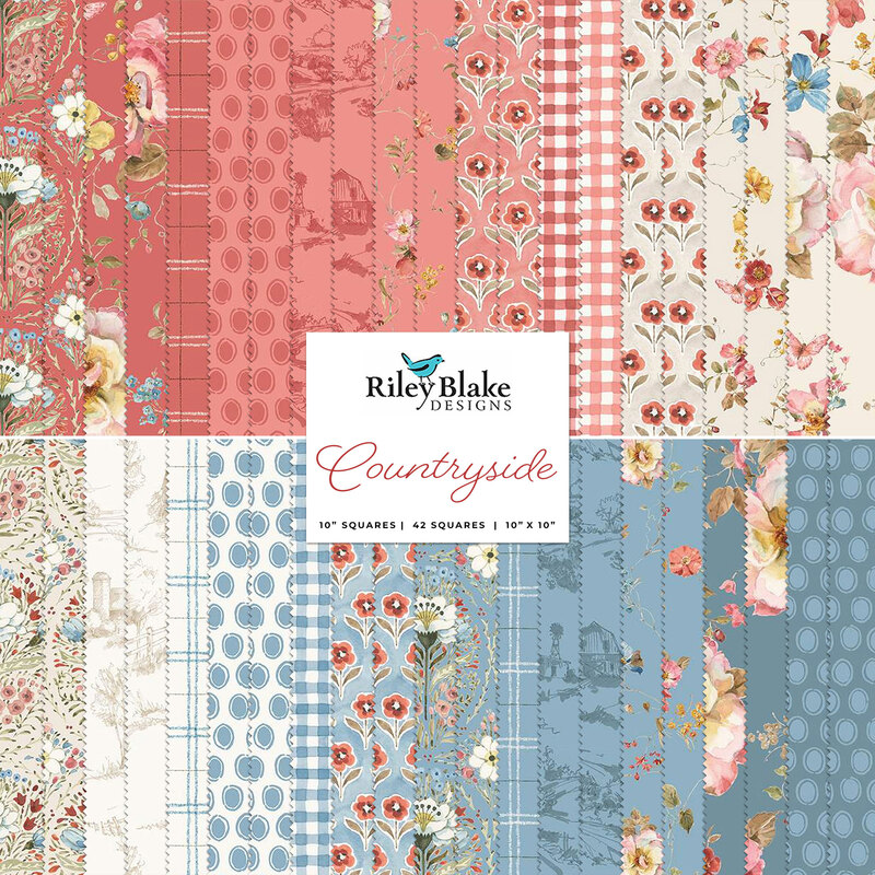 Graphic of all fabrics from the Countryside collection 10