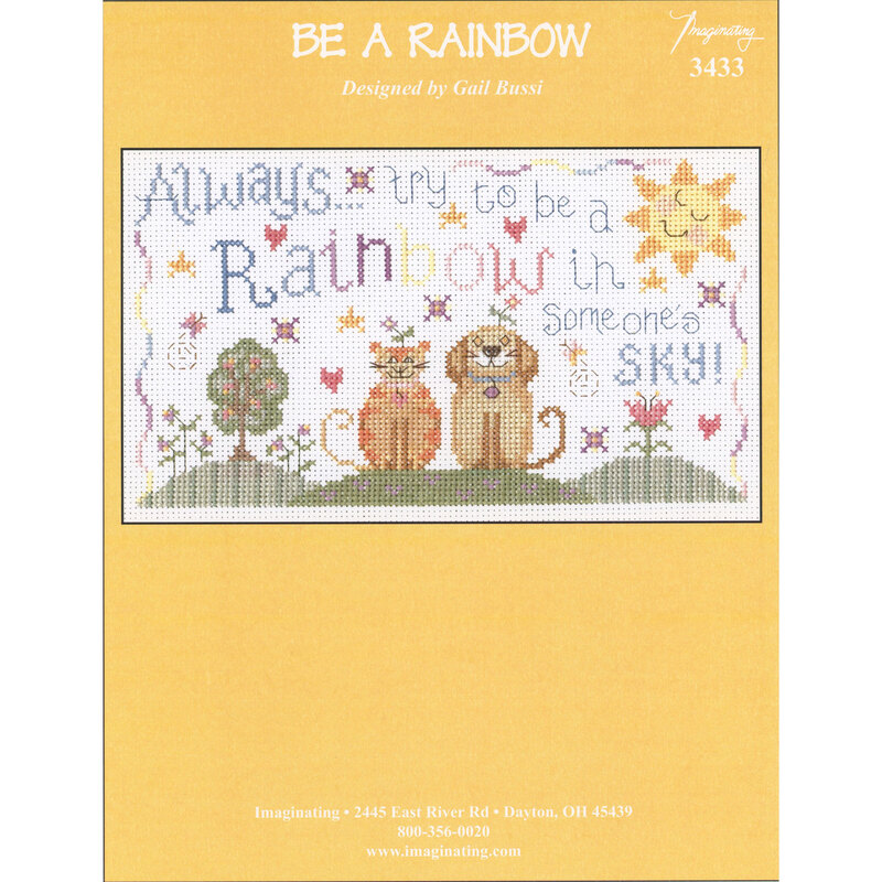 Image of the front of the pattern booklet featuring the finished design, the title, and designer information