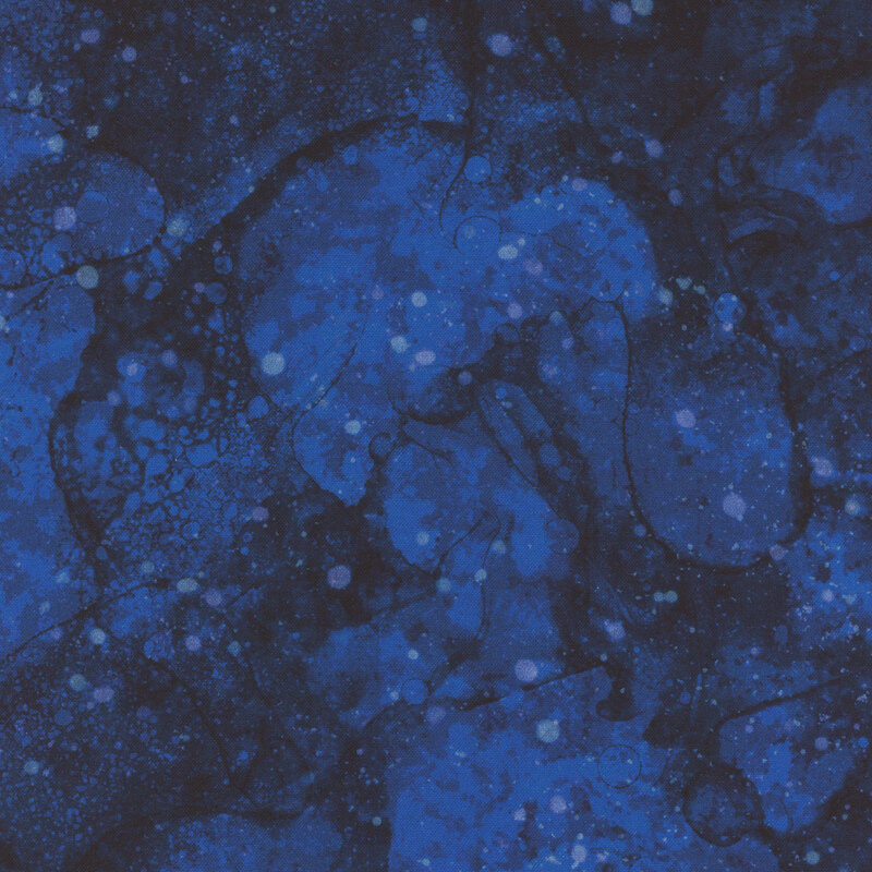 Marbled deep indigo and black fabric