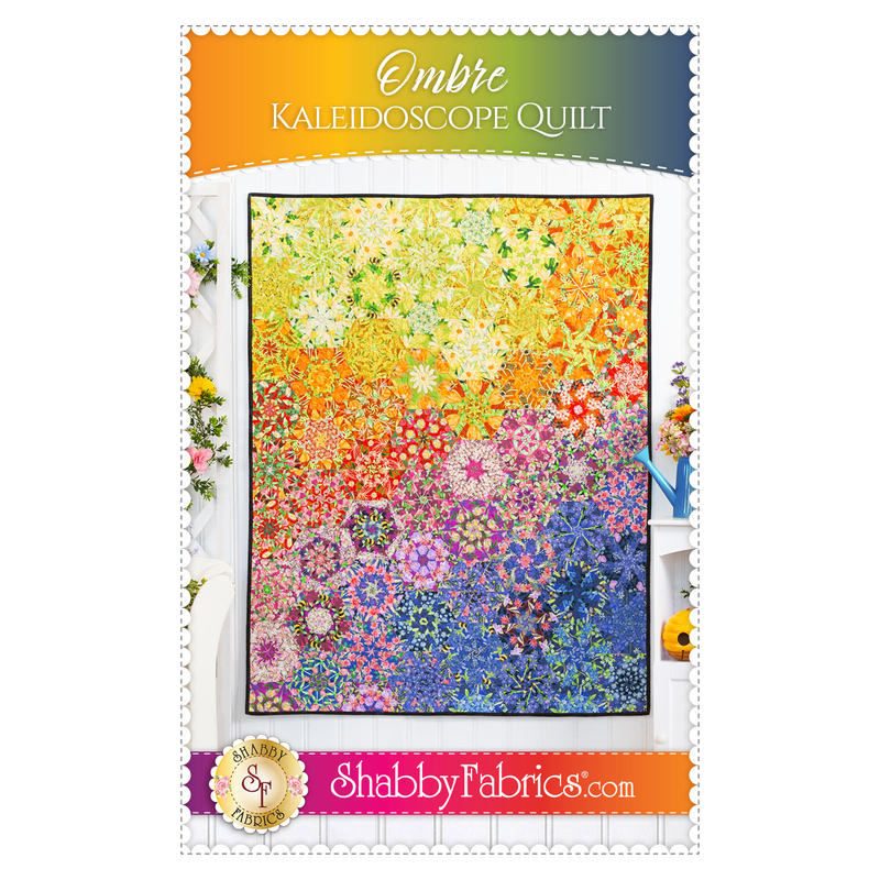 Front cover of the pattern with a large image of the finished quilt and title and designer information