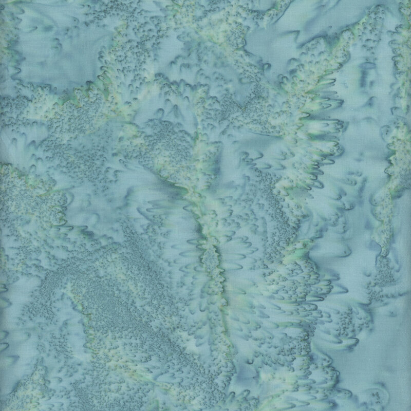 Light blue batik with teal watercolor mottling