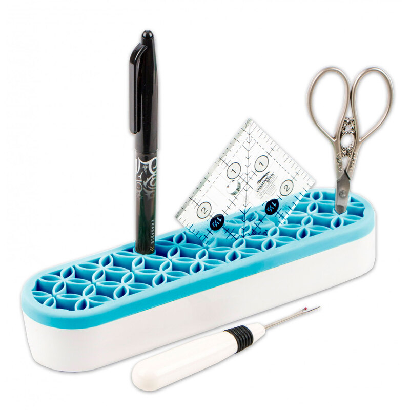 aqua notion organizer holding a pen, 2.5