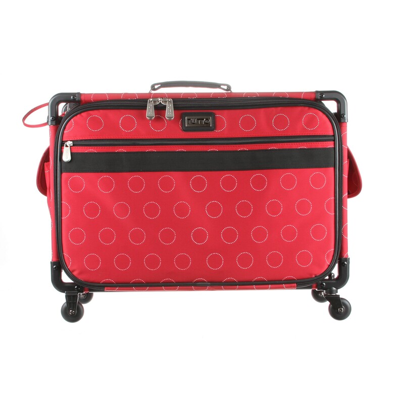 Tutto Sewing Machine Case On Wheels Large 21in Red Dotted Circle