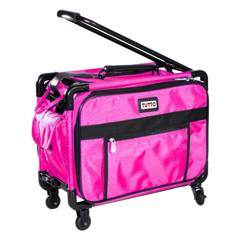 TuttoSewing Machine Case On Wheels Small 17in Pink