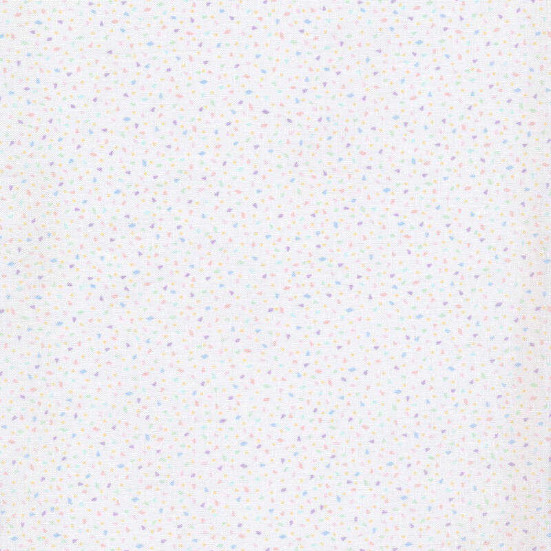 Pastel easter colors confetti patterned fabric.