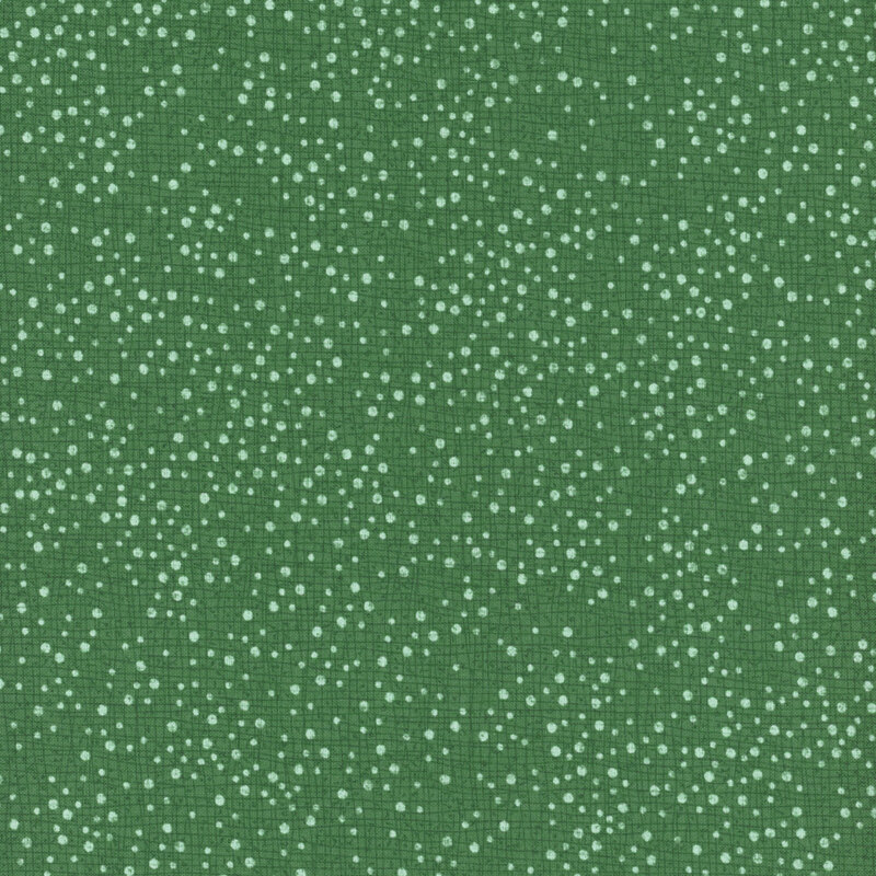 pine green fabric featuring a textured crosshatch pattern and subtle white dotted detailing