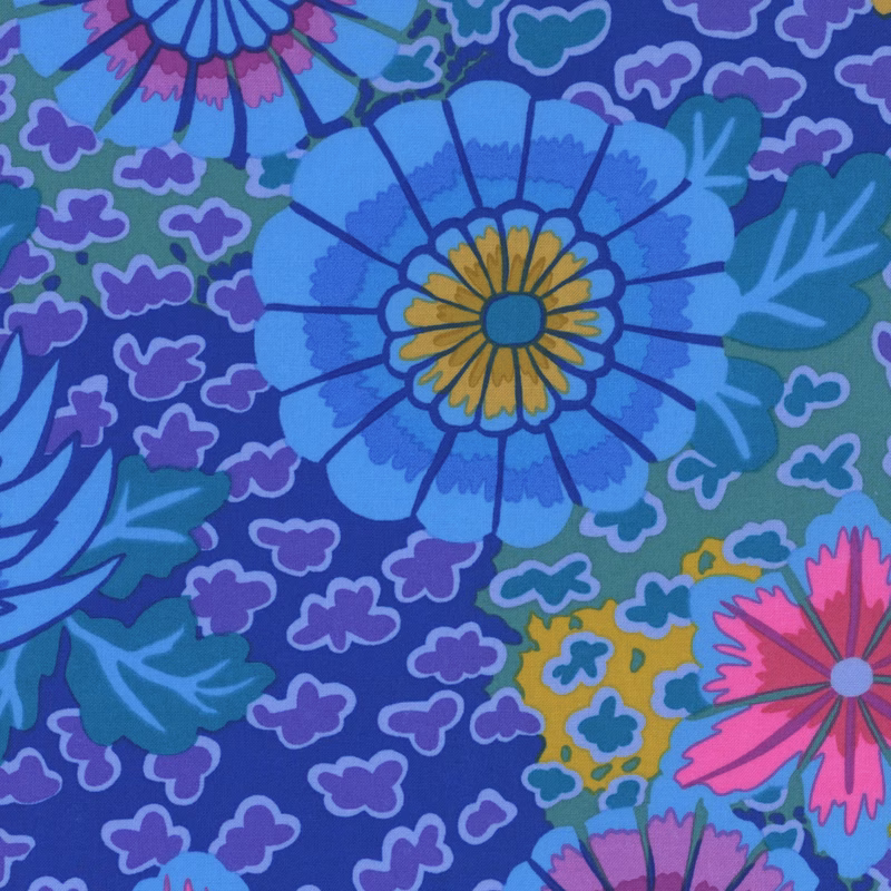 Kaffe Fassett Collective Classics Plus PWGP148.BLUEX Dream - Blue by FreeSpirit Fabrics preload image