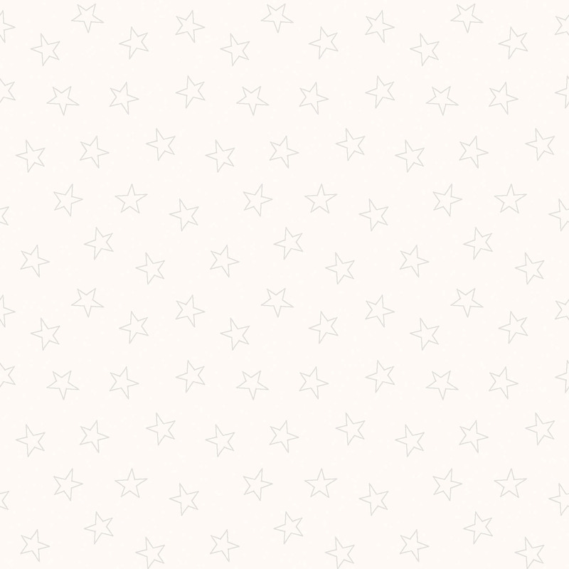 Light cream background with a repeated pattern of small, outlined stars.