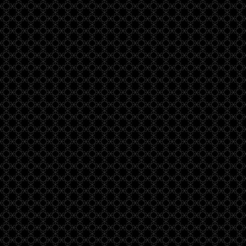 Black background with a repeating geometric pattern of diamonds