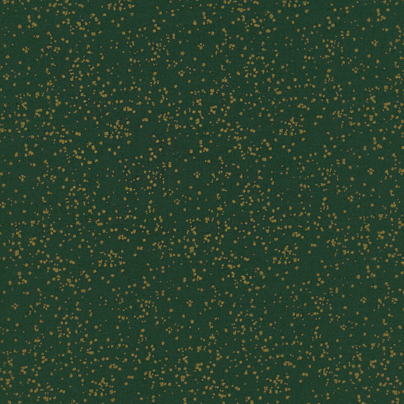 dark green fabric with metallic gold speckling