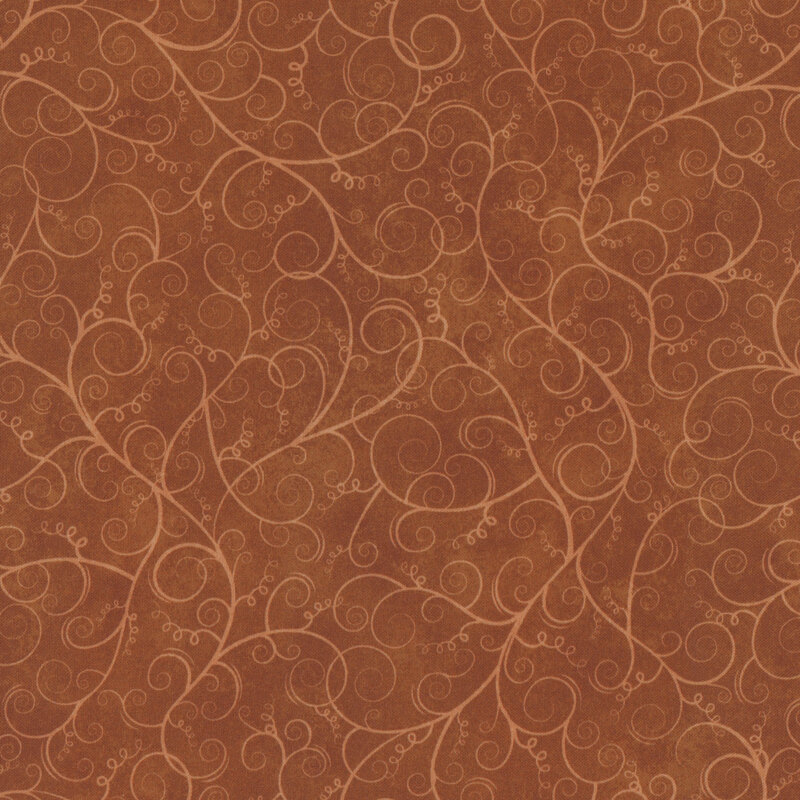 mottled brown fabric featuring swirls