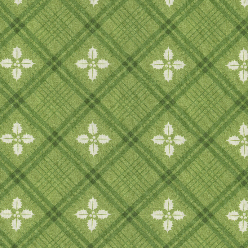 Green fabric with a diamond pattern