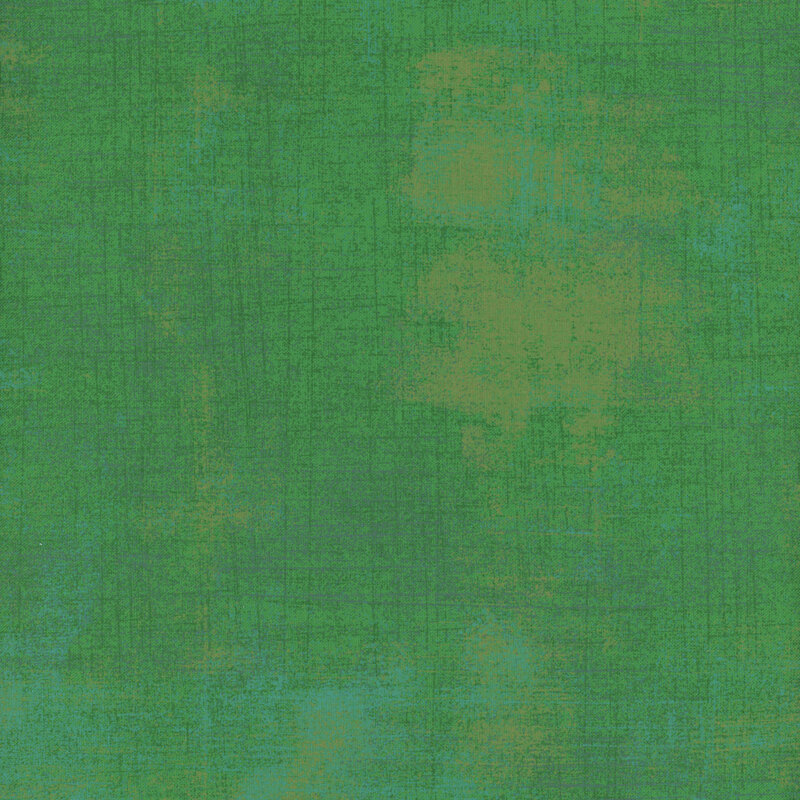 Kelly Green grunge textured fabric | Shabby Fabrics