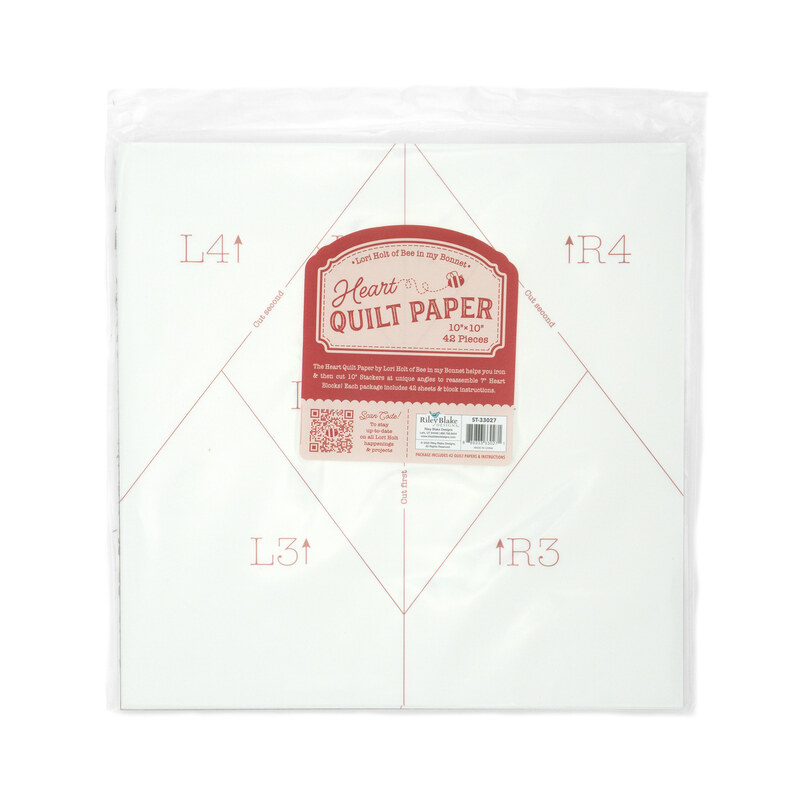 The Heart Quilt paper in its packaging, isolated on a white background