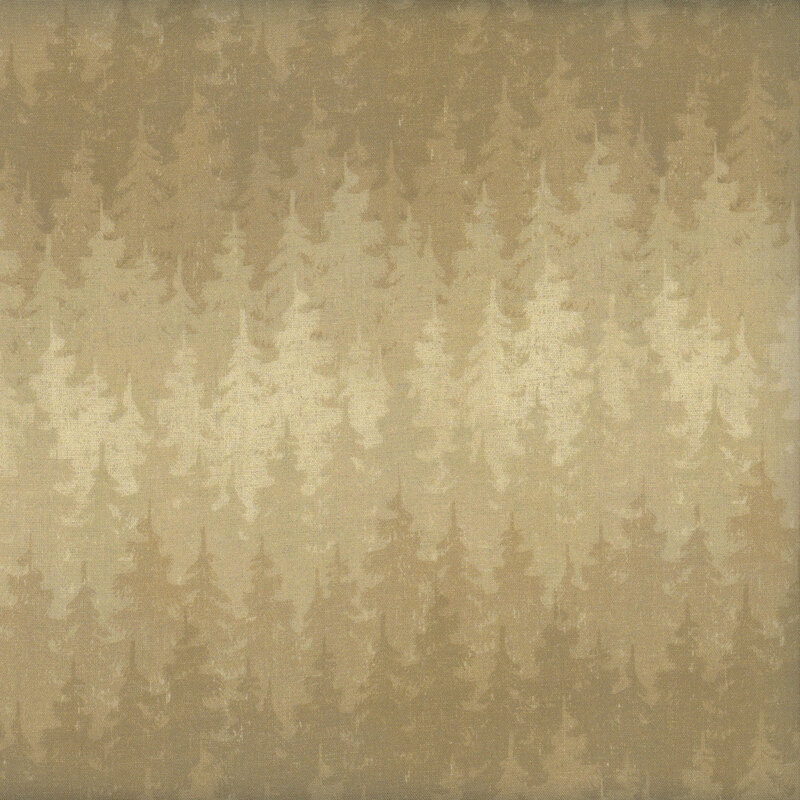 tan fabric featuring textured trees