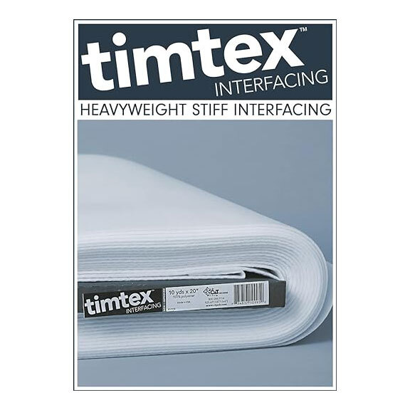 Image of a bolt of the Timtex heavyweight stiff interfacing at an angle.