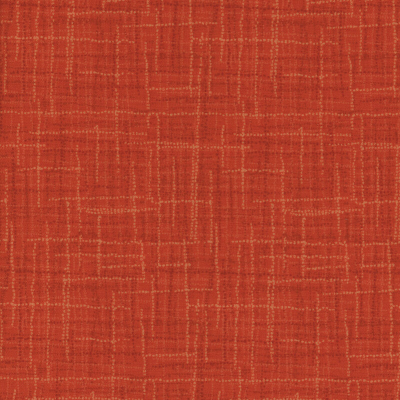 A textured fabric in shades of orange with a crisscross pattern.