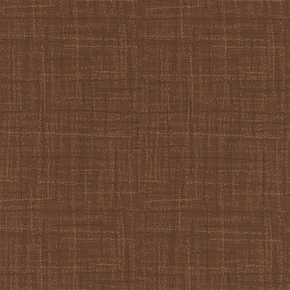 Brown textured fabric with a subtle grid pattern.