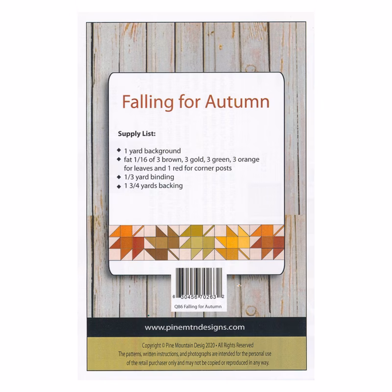 Falling for Autumn Table Runner Pattern preload image