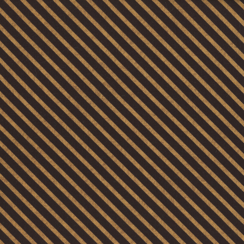 Black and brown diagonal striped fabric.