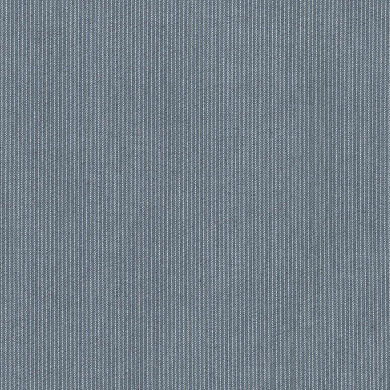 Blue and white striped fabric featuring narrow stripes