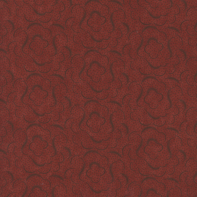 Carnation-colored fabric with swirled patterns, subtle pin dots, and a lightly mottled background