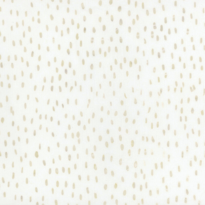 Cream fabric with gray and beige mottled dashes.