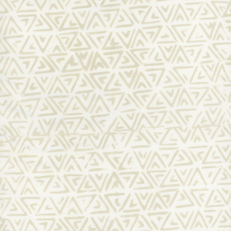 Cream fabric with a gray abstract design.