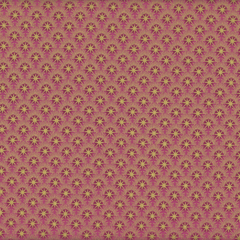 Pink fabric featuring a pattern of stars