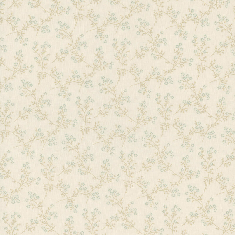 Cream fabric featuring delicate flower bunches