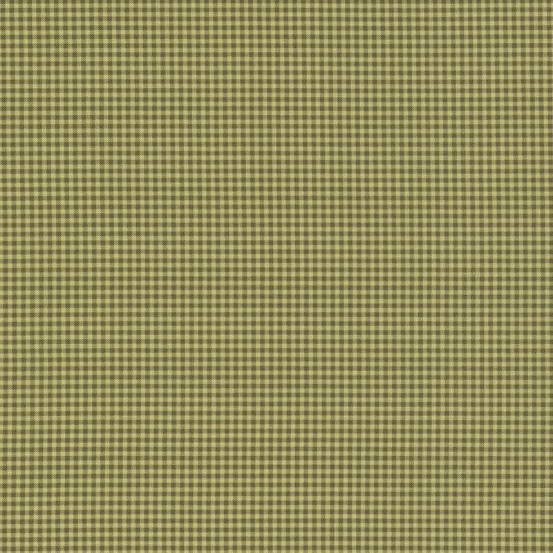 Tonal green gingham print fabric