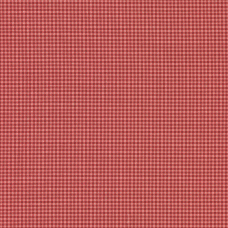 Tonal red gingham print fabric