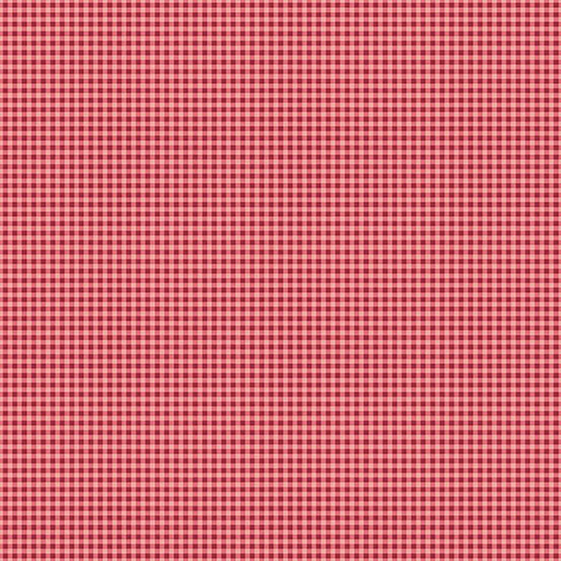 Tonal red gingham print fabric