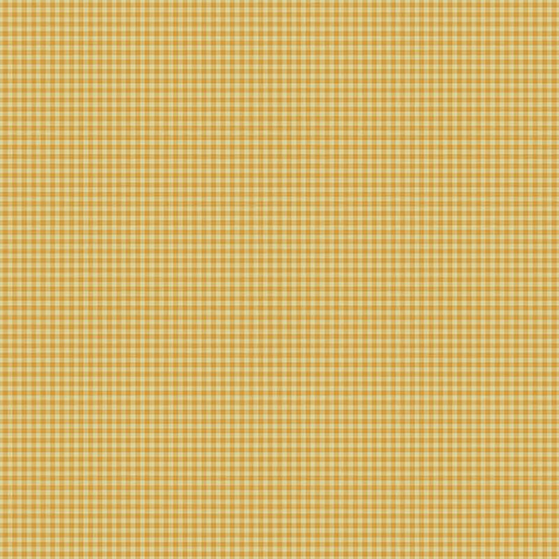 Tonal light mustard gingham print fabric