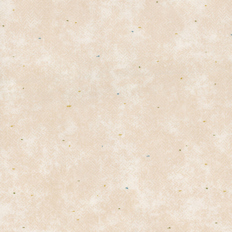 A mottled light cream fabric with small colorful specks throughout