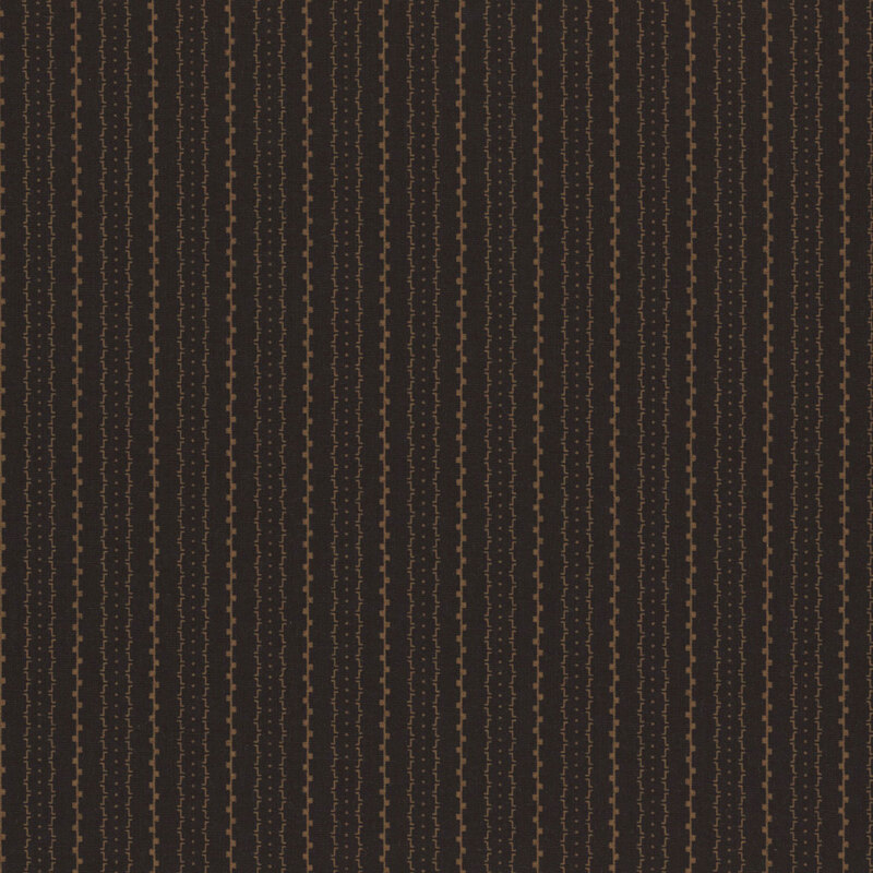 Black fabric with brown rippled stripes throughout