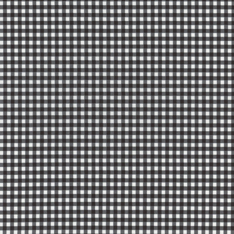 black and white mini gingham fabric