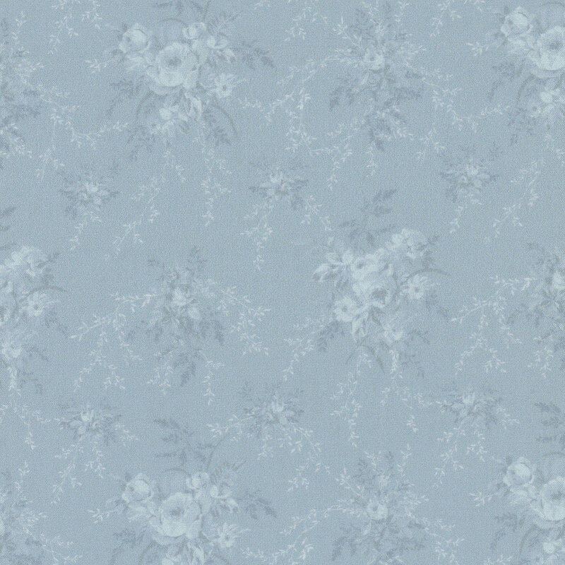 Light blue fabric pattern featuring soft, subtle floral designs.