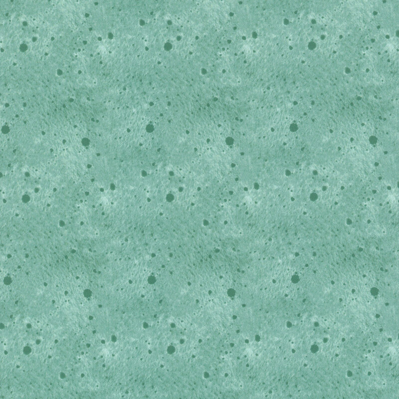 Tonal turquoise textured fabric with darker colored dots