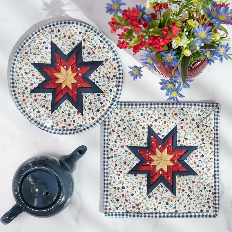 SAMPLE - Folded Star Hot Pads - Vintage