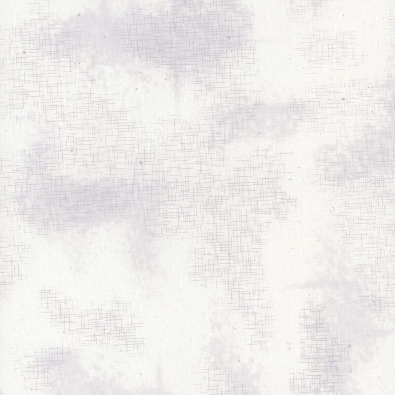 Light gray and white mottled fabric with crosshatching 