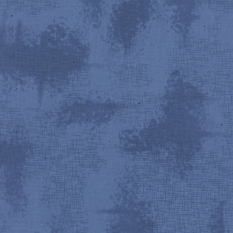 A basic blue fabric with crosshatching and mottling