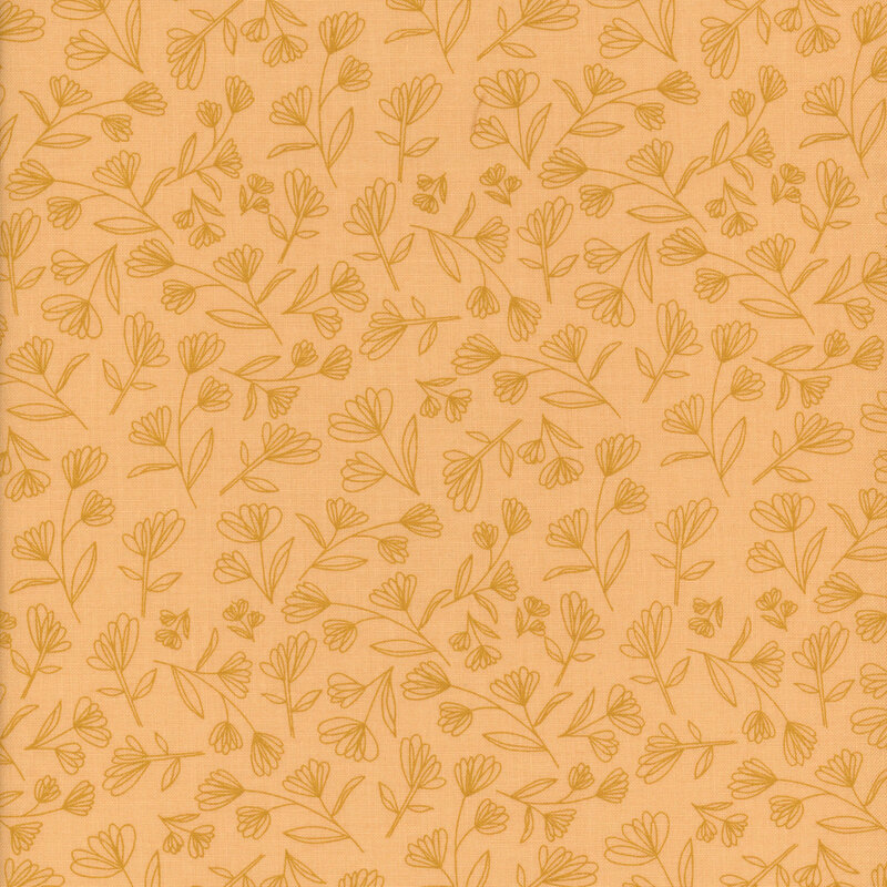 yellow fabric with colorless dark-yellow-lined flowers