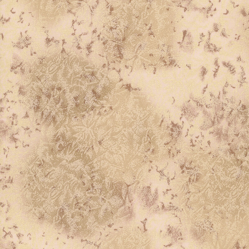 Natural cream fabric featuring a mottled design with metallic glitter accents.