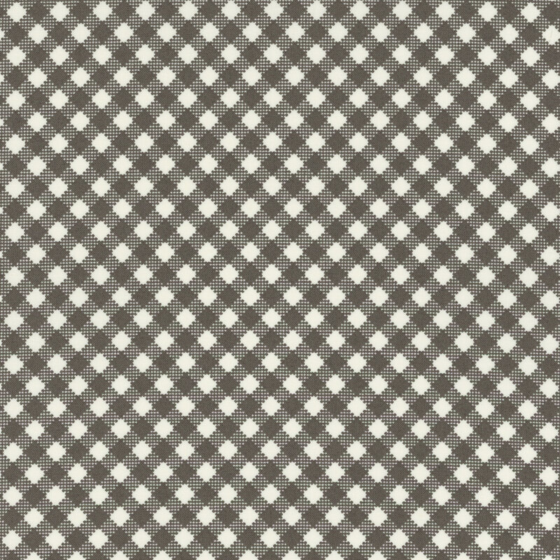 gray on white gingham pattern fabric  